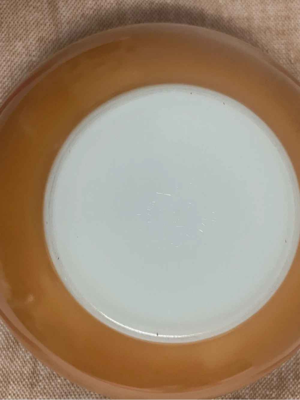 Pyrex Old Orchard Brown Ombre Mixing Bowl 404 Large Nesting 4 Quart Vintage
